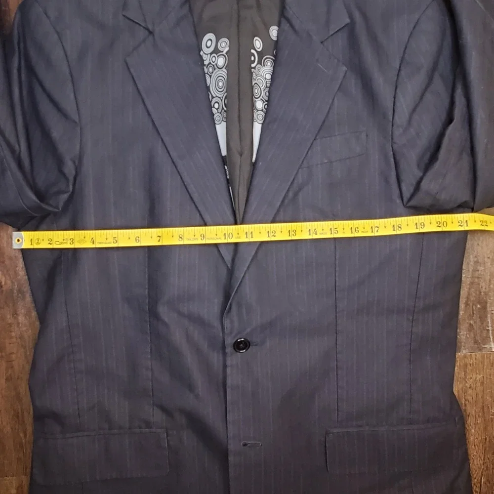 Juicy Couture Black Cotton Sport Coat  Blazer Size 42R 